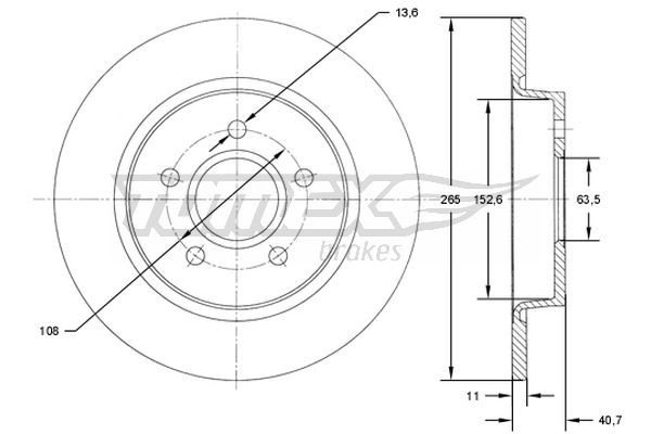 TOMEX Brakes Bremsscheibe